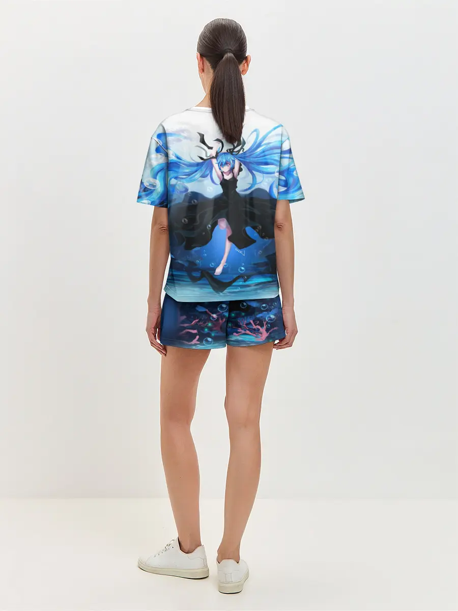 Женская пижама с шортами / Хацунэ Мику под водой
