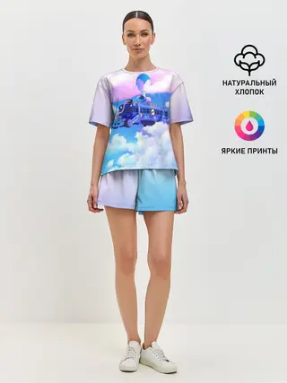 Женская пижама с шортами / Fortnite Bus