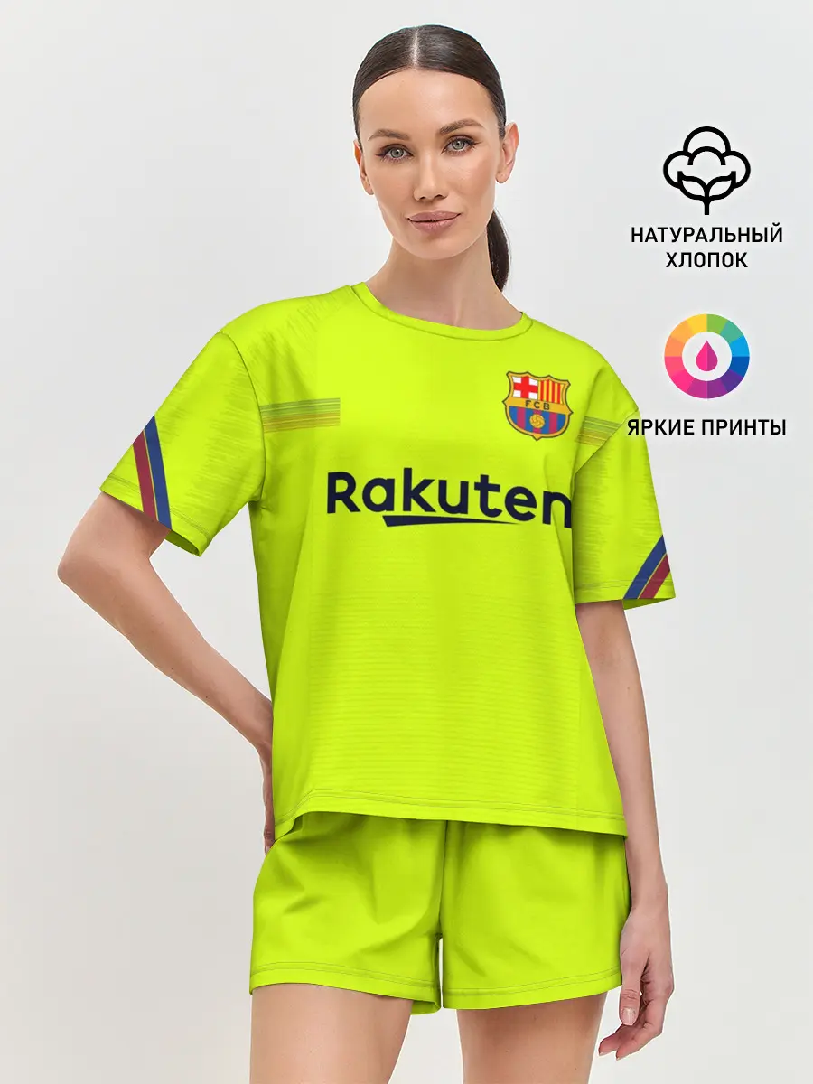 Женская пижама с шортами / Messi away 18-19