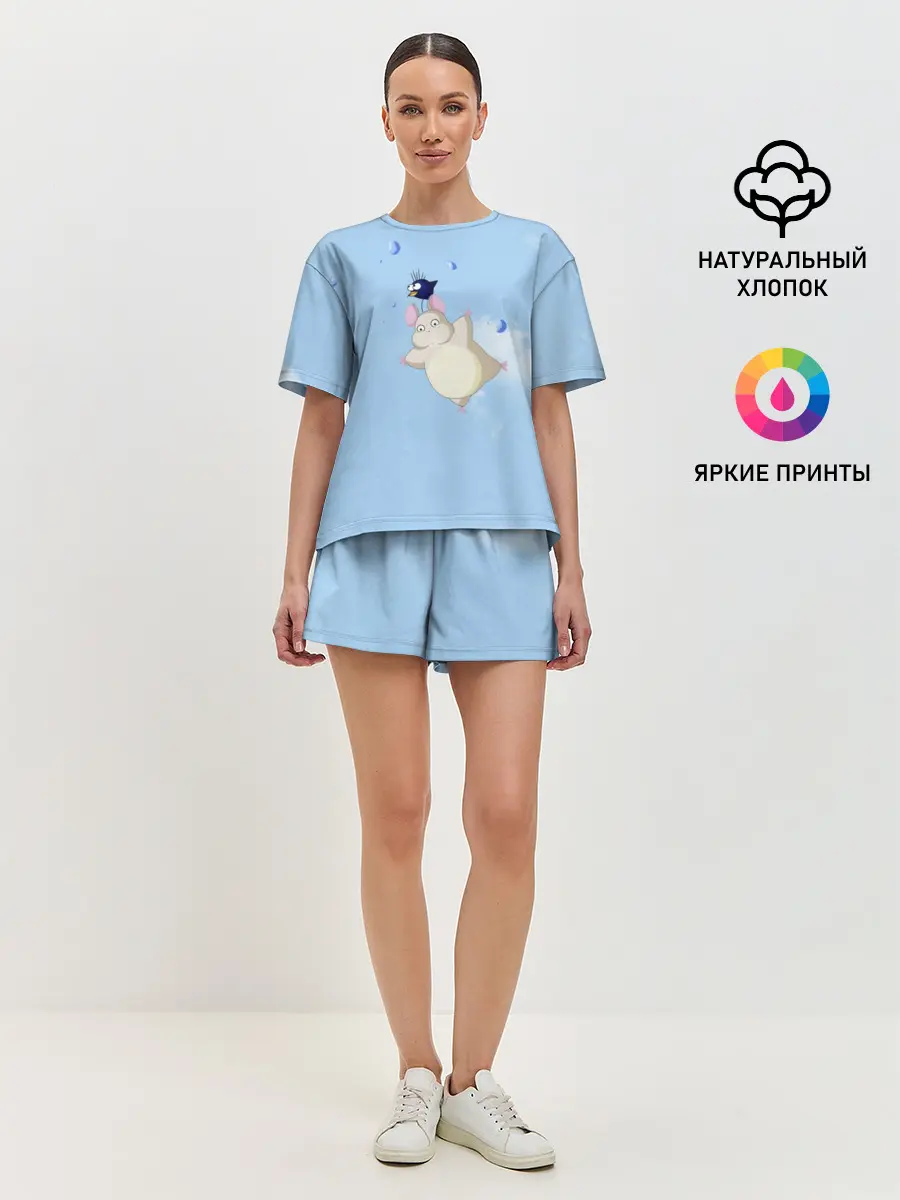 Женская пижама с шортами / Бо летает с сусуватари