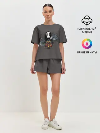 Женская пижама с шортами / Каонаси, дракон и дворец