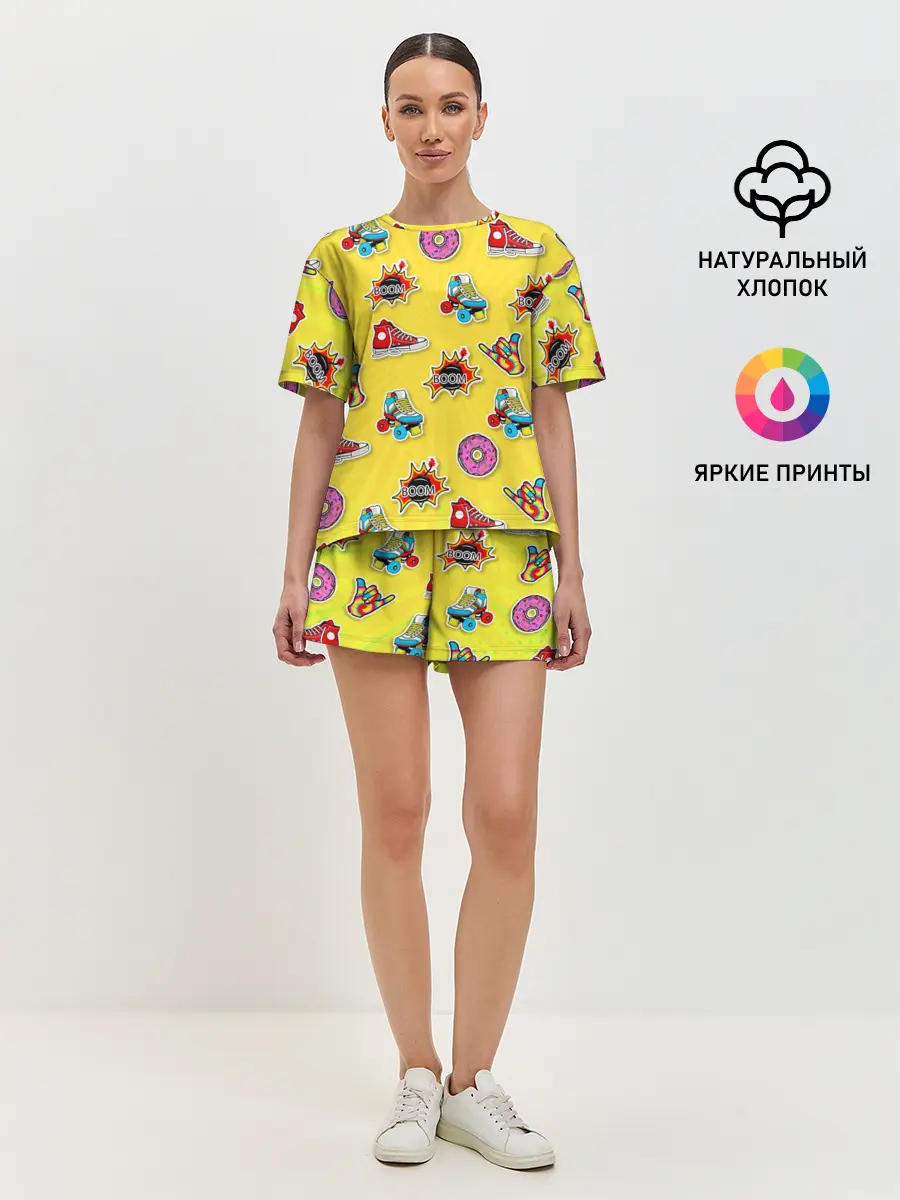 Женская пижама с шортами / Pop Art