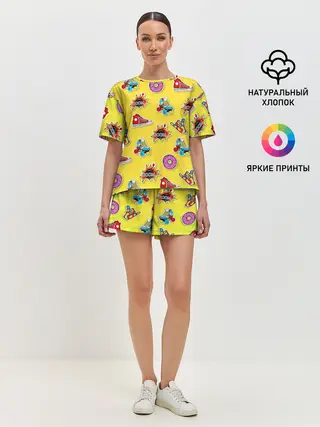 Женская пижама с шортами / Pop Art