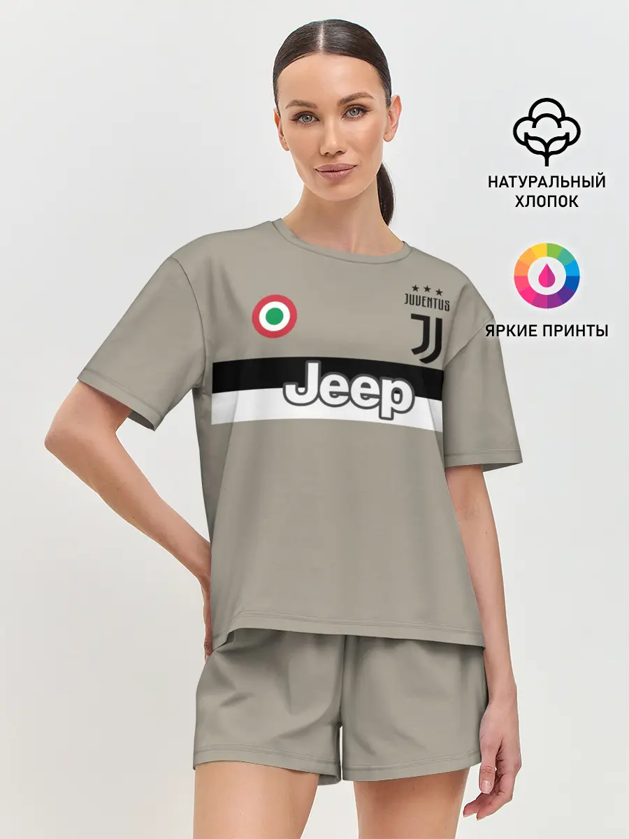 Женская пижама с шортами / Гостевая форма Роналду Ювентус