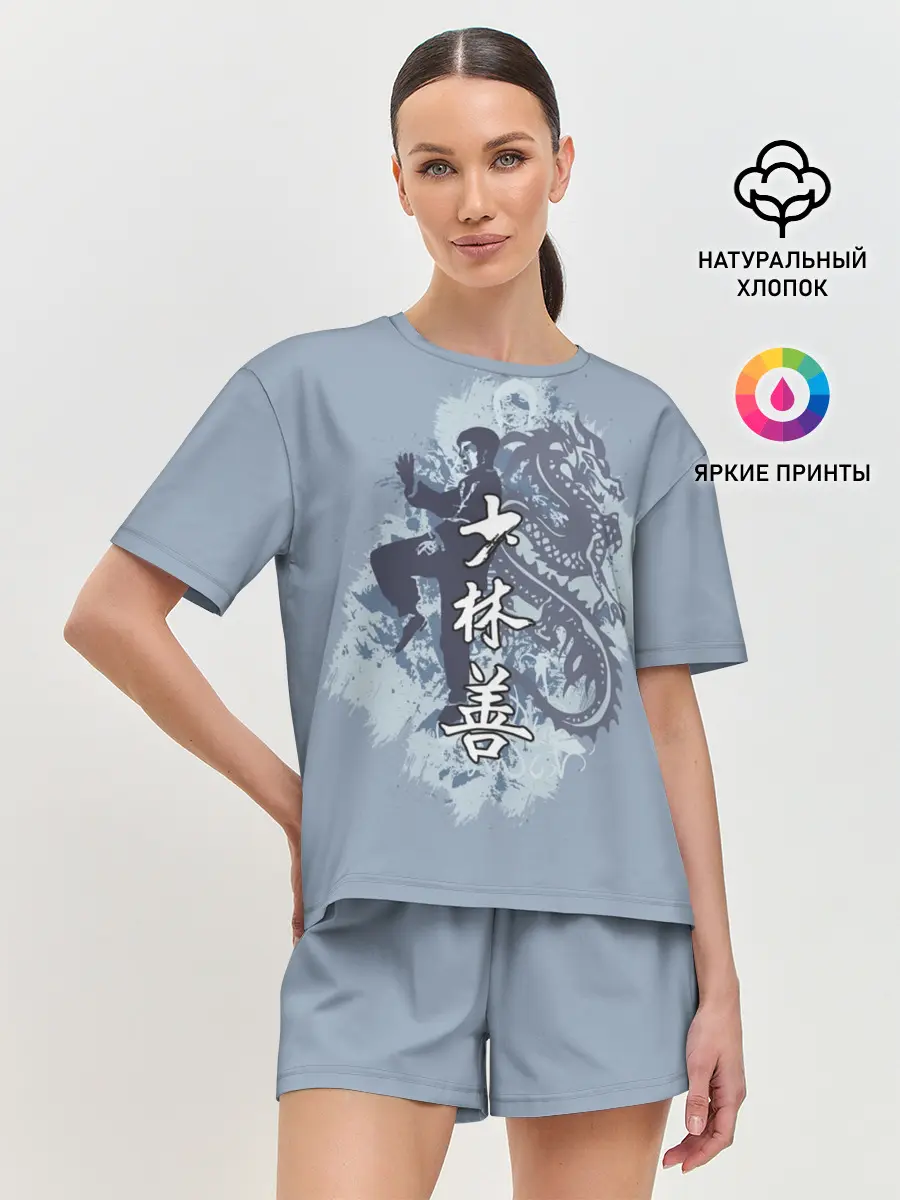 Женская пижама с шортами / Kung fu