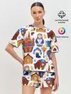 Женская пижама с шортами / Традиционный поп арт