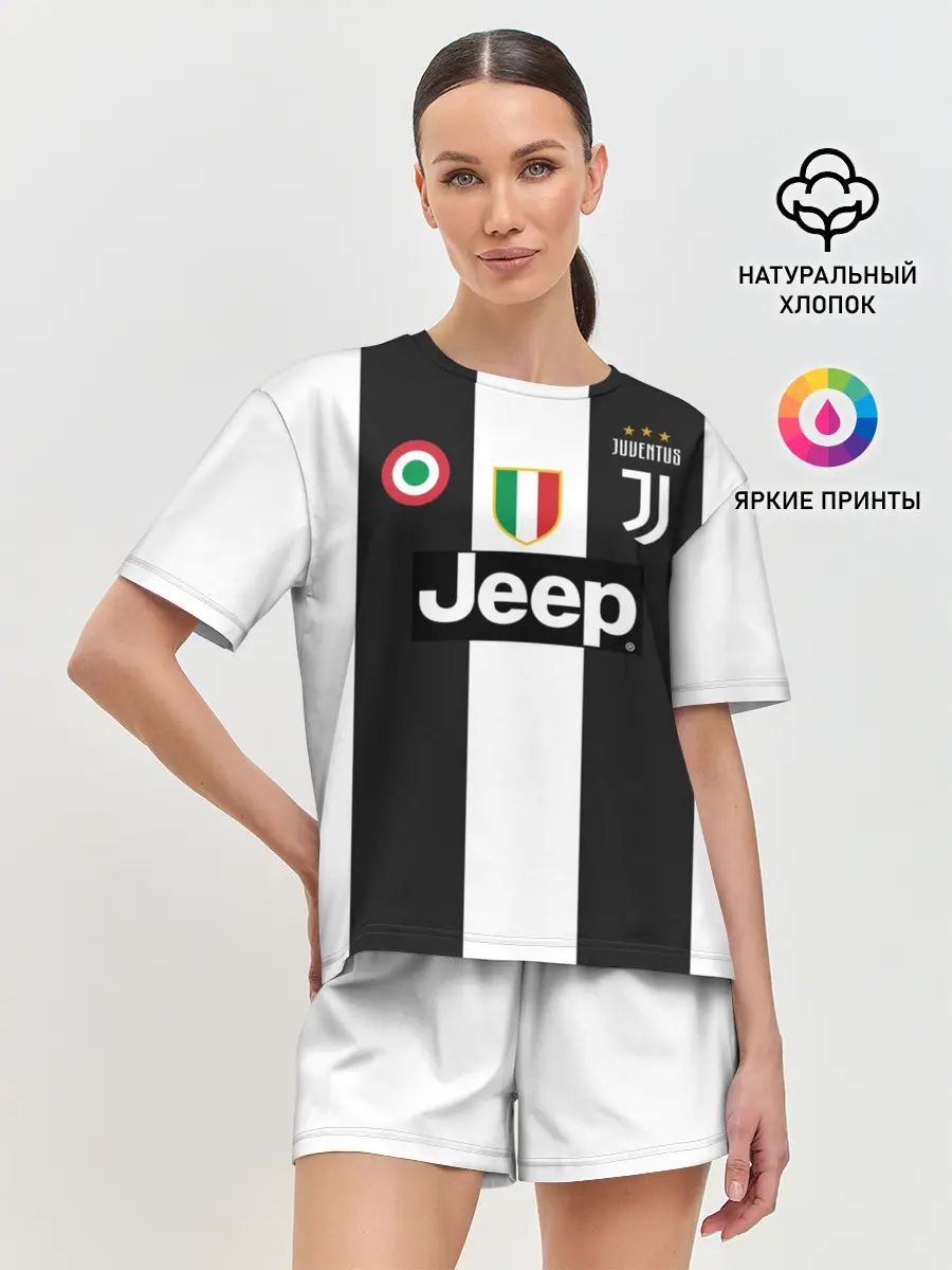Женская пижама с шортами / Форма Ювентуса 18-19