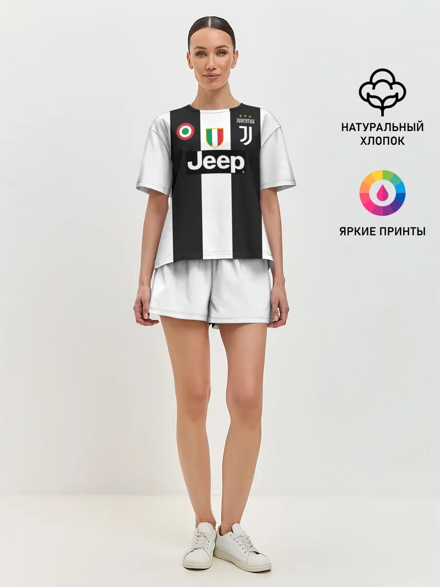 Женская пижама с шортами / Форма Ювентуса 18-19