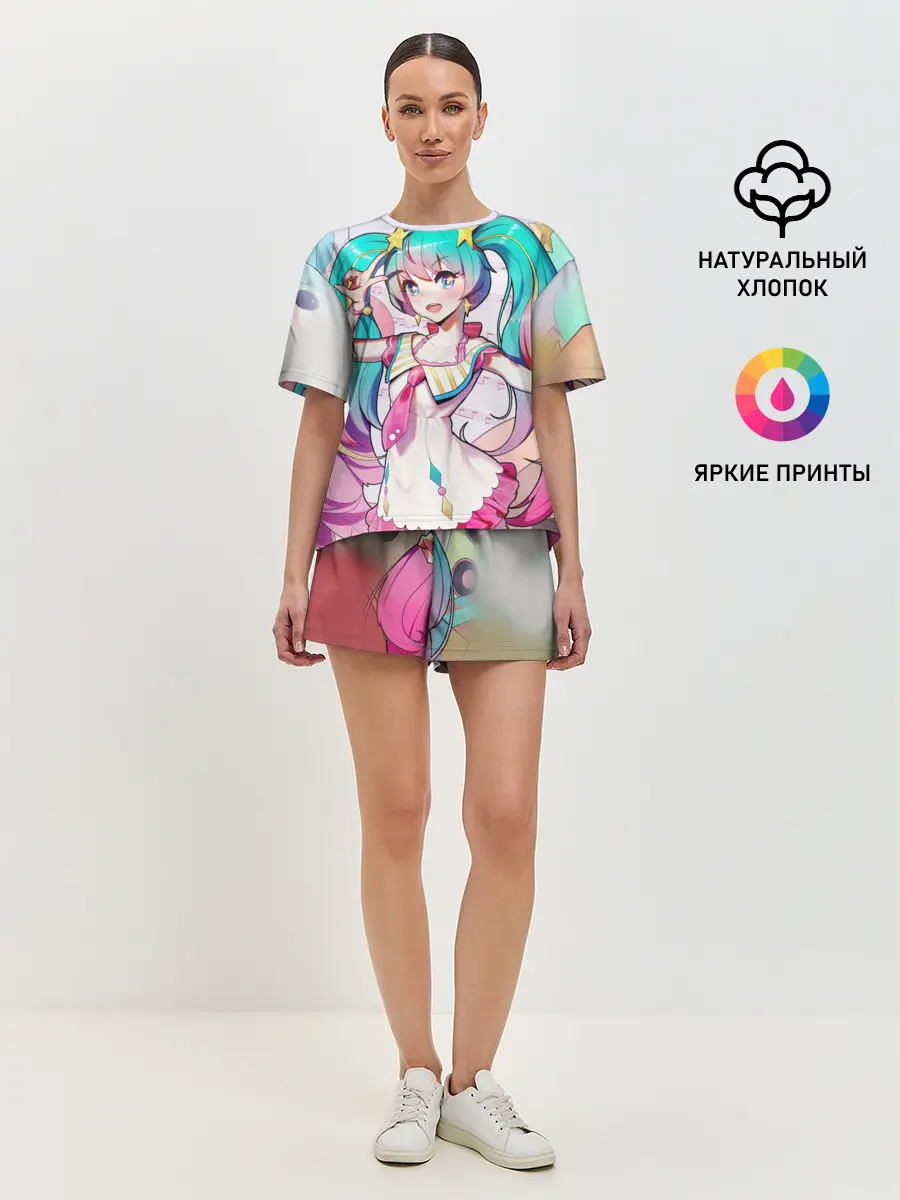 Женская пижама с шортами / Музыкальное наслаждения