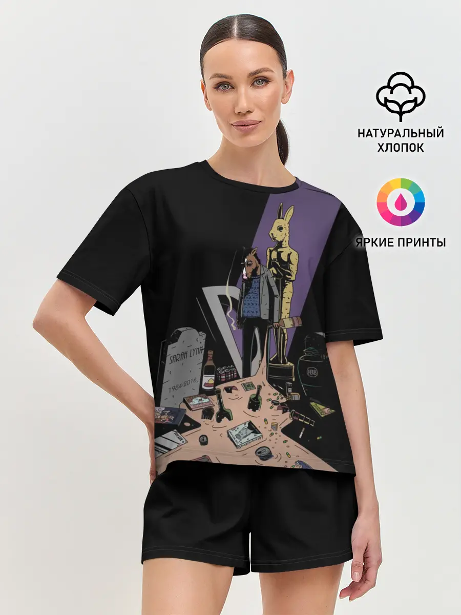 Женская пижама с шортами / Конь БоДжек #3