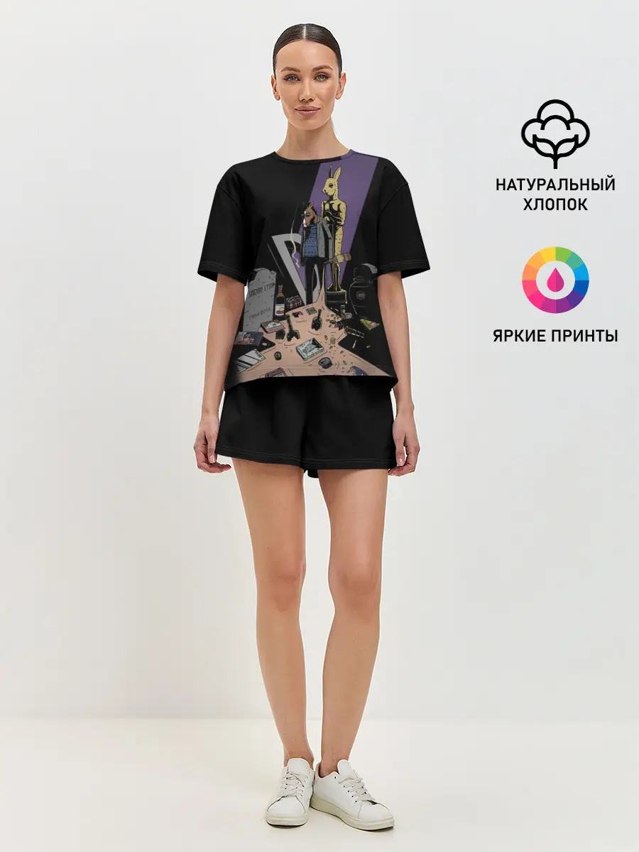 Женская пижама с шортами / Конь БоДжек #3