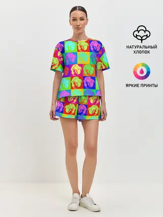 Женская пижама с шортами / pop-art Marilyn Monroe