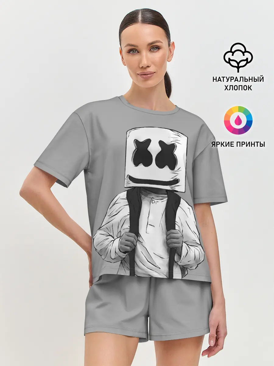 Женская пижама с шортами / Electronic music