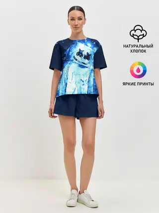 Женская пижама с шортами / Marshmello