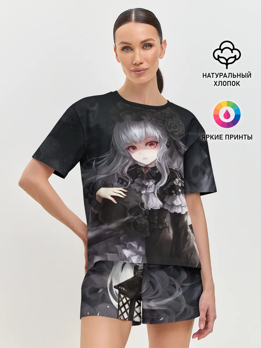 Женская пижама с шортами / Темная Хатсуне Мику