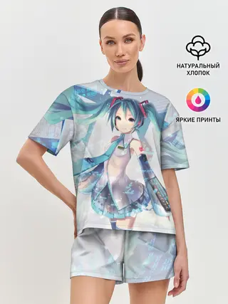 Женская пижама с шортами / Сияние Мика Хацуне