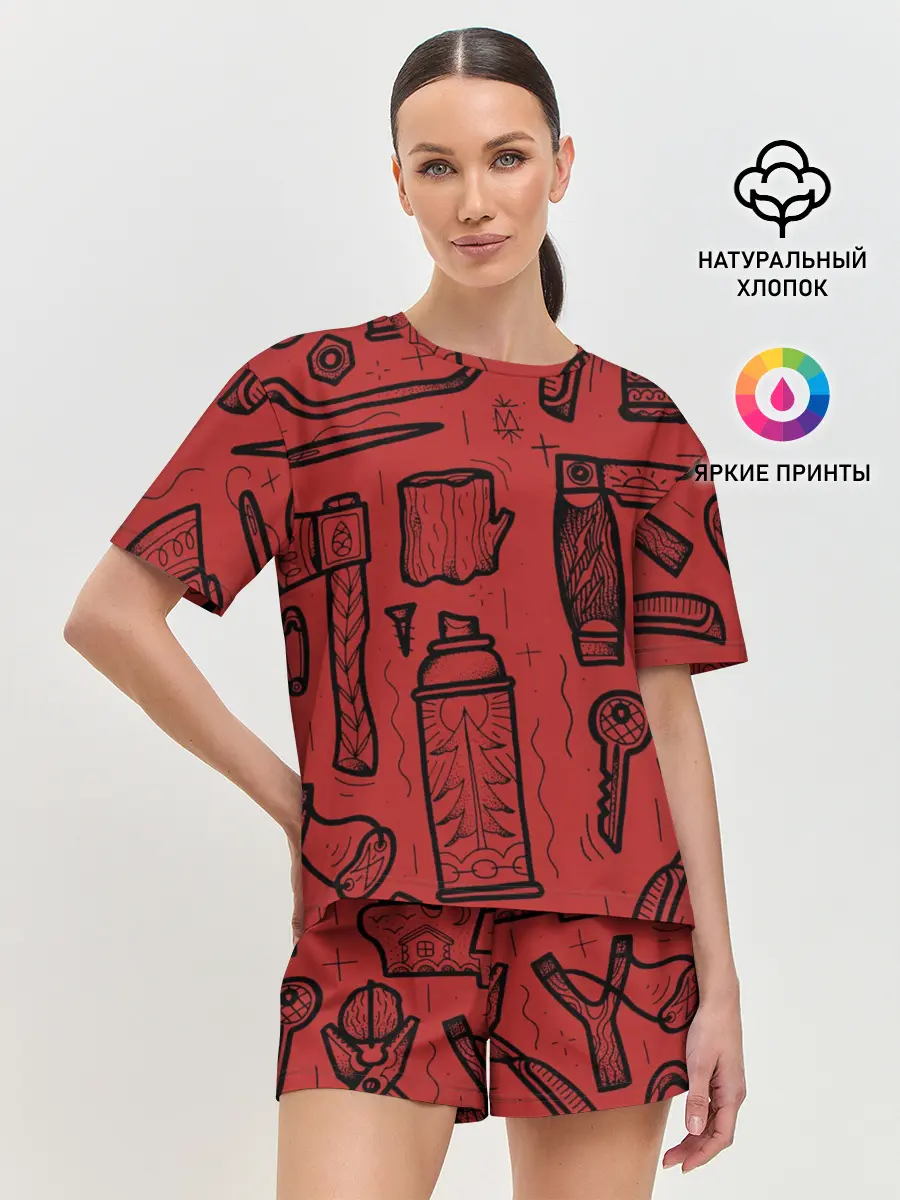 Женская пижама с шортами / Инструменты