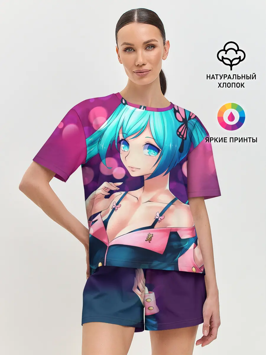 Женская пижама с шортами / Неотразимая Хатсуне Мику