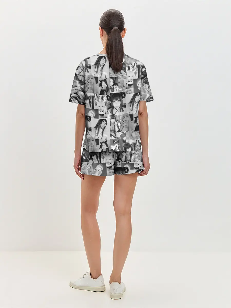 Женская пижама с шортами / REAL AHEGAO - фото Ахегао