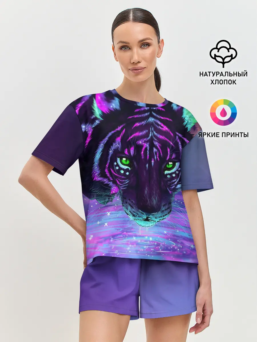 Женская пижама с шортами / Киса