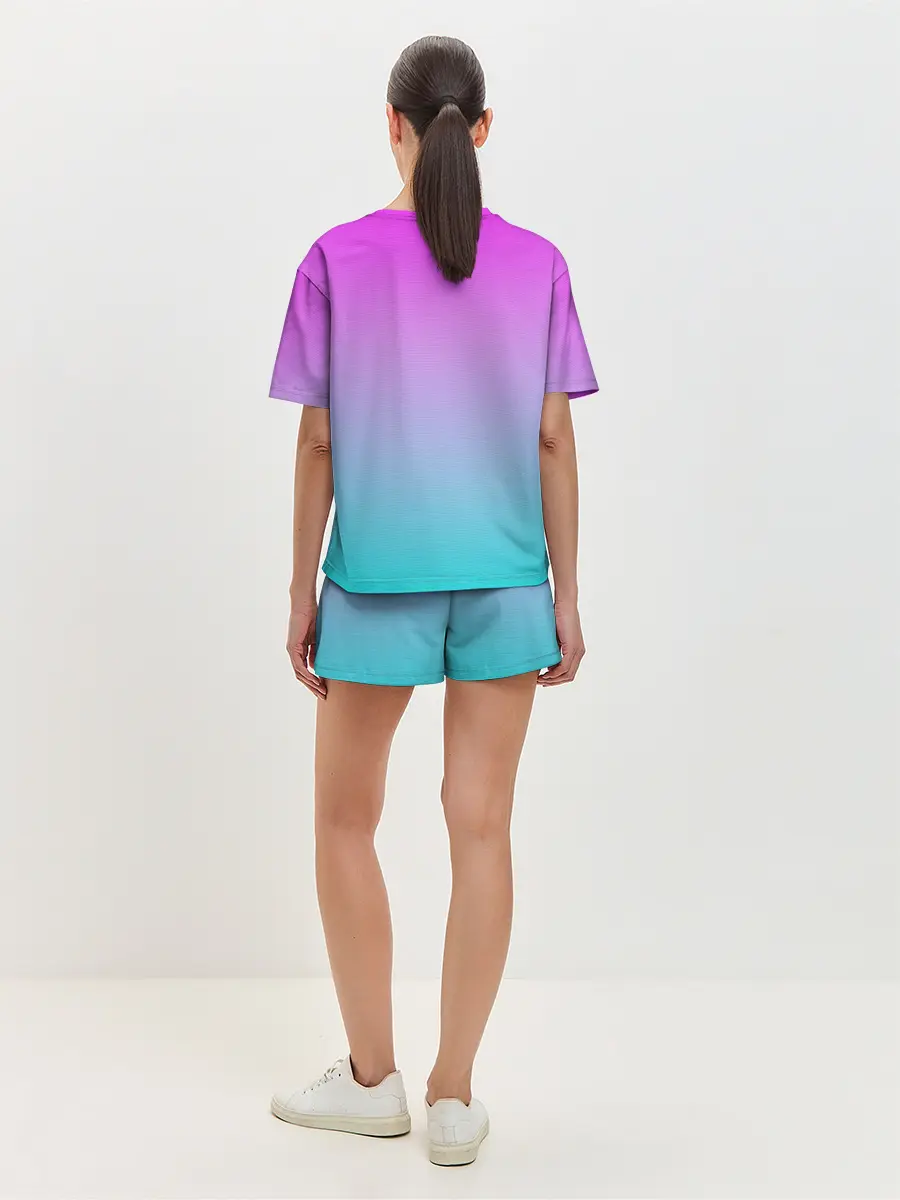 Женская пижама с шортами / Пальмы 80s