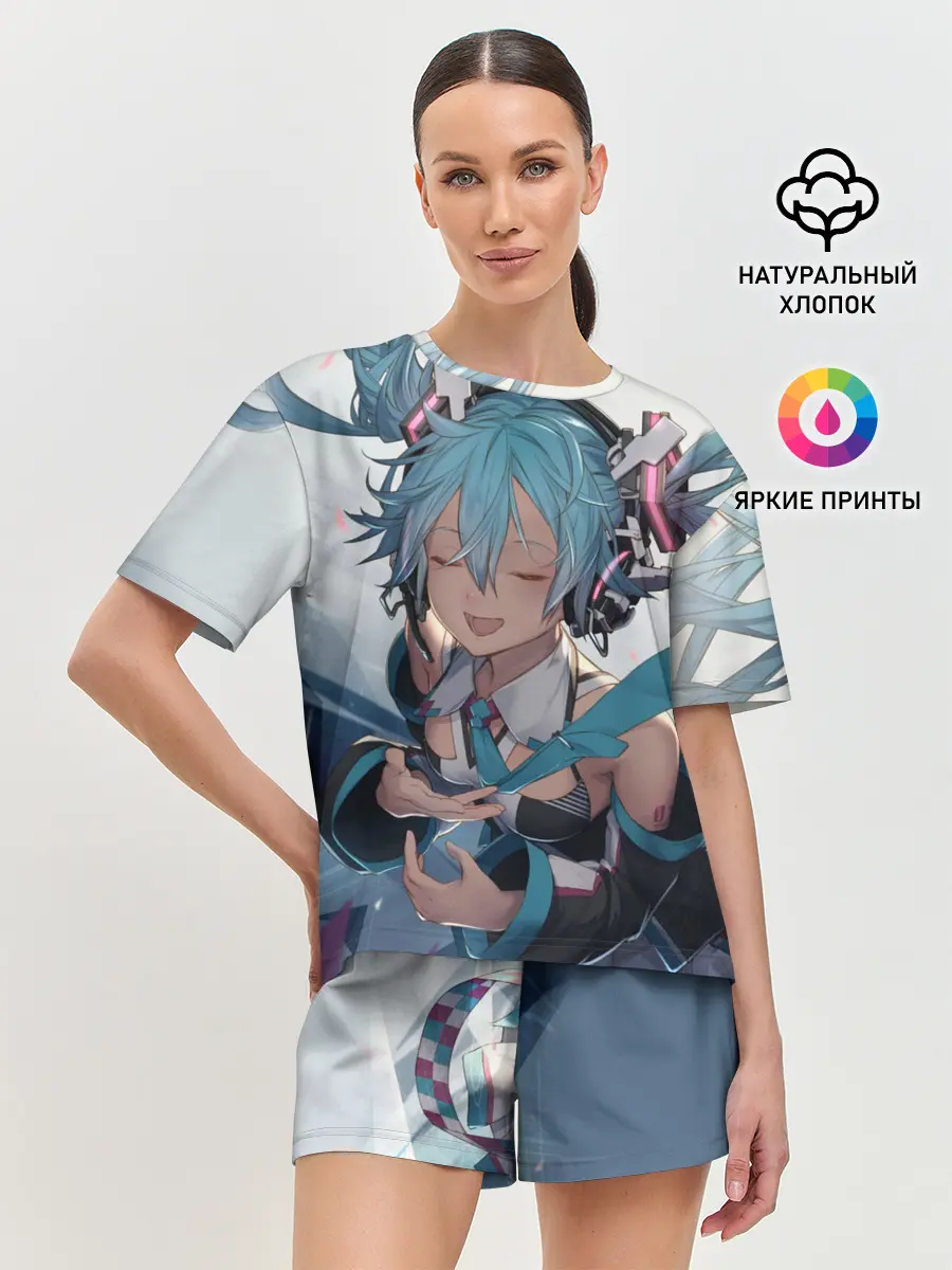 Женская пижама с шортами / Безумная Хатсуне