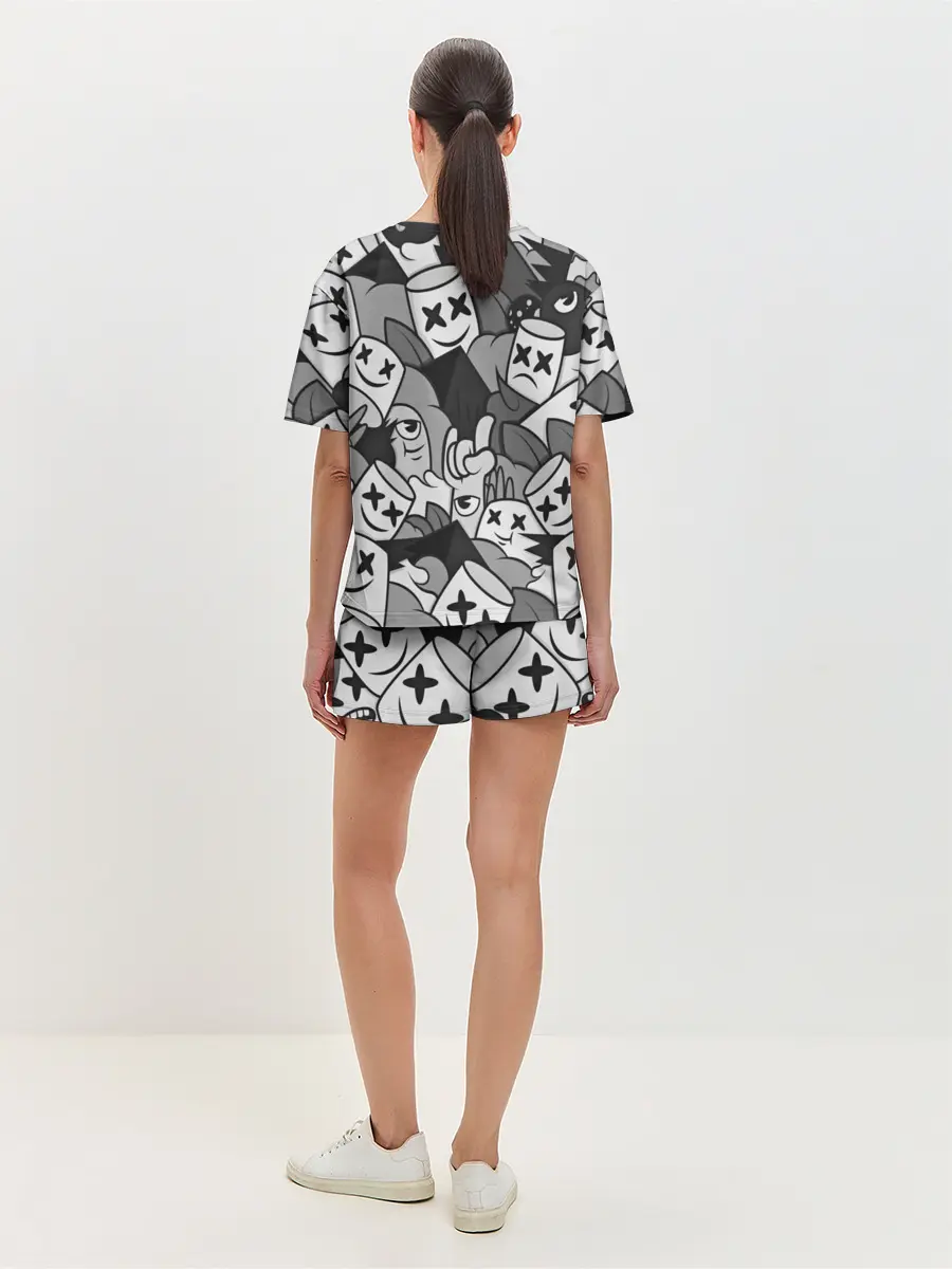 Женская пижама с шортами / Marshmello