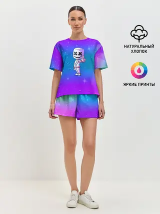 Женская пижама с шортами / Marshmello