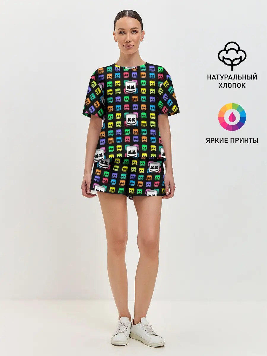 Женская пижама с шортами / Marshmello