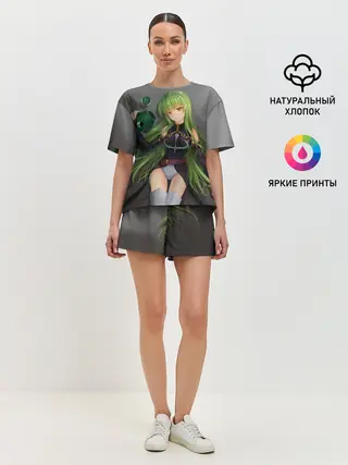 Женская пижама с шортами / Code Geass art gray