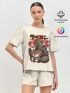 Женская пижама с шортами / GODZILLA КУШАЕТ | ГОДЗИЛЛА