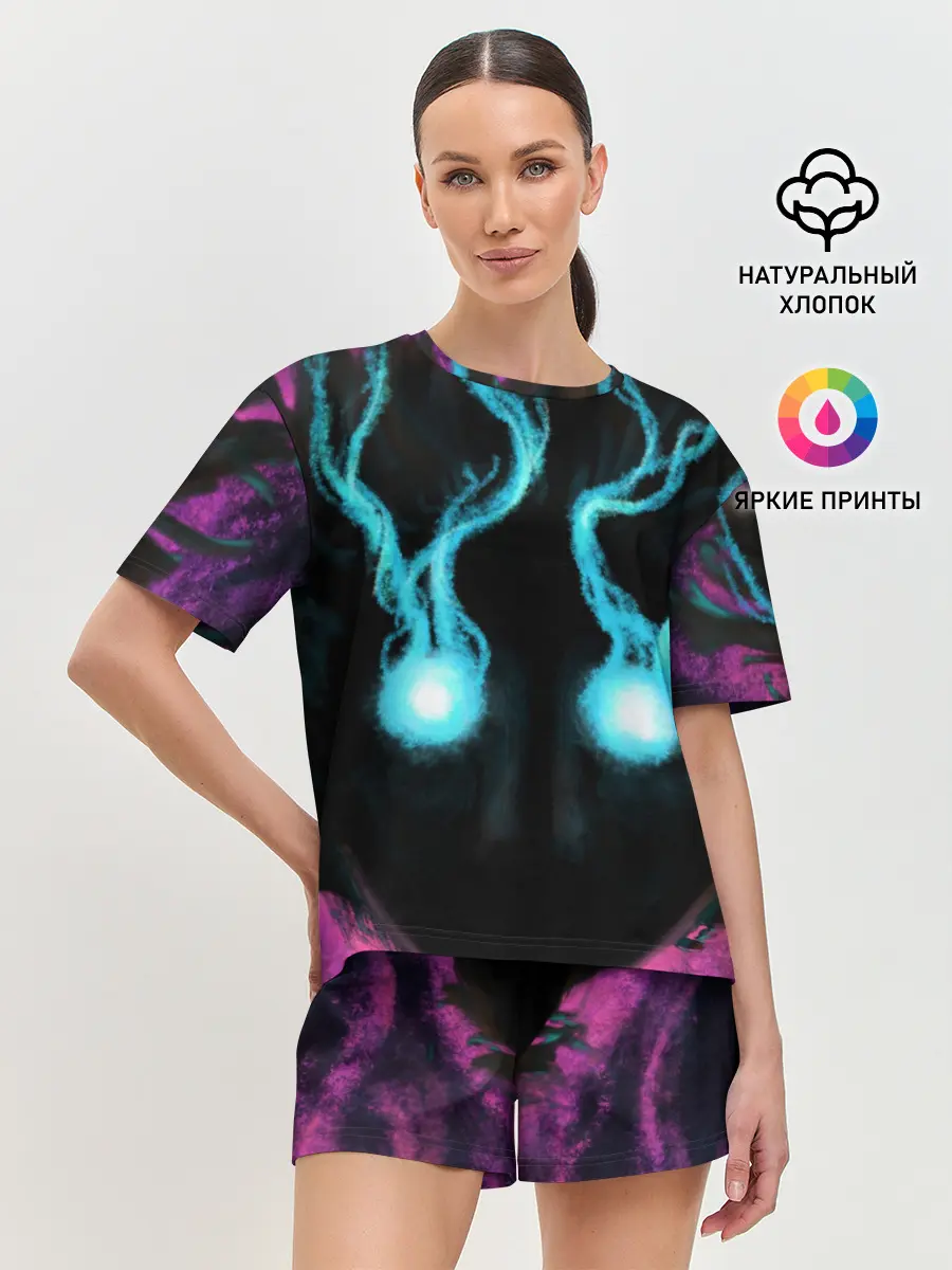 Женская пижама с шортами / Mob psycho 100 power