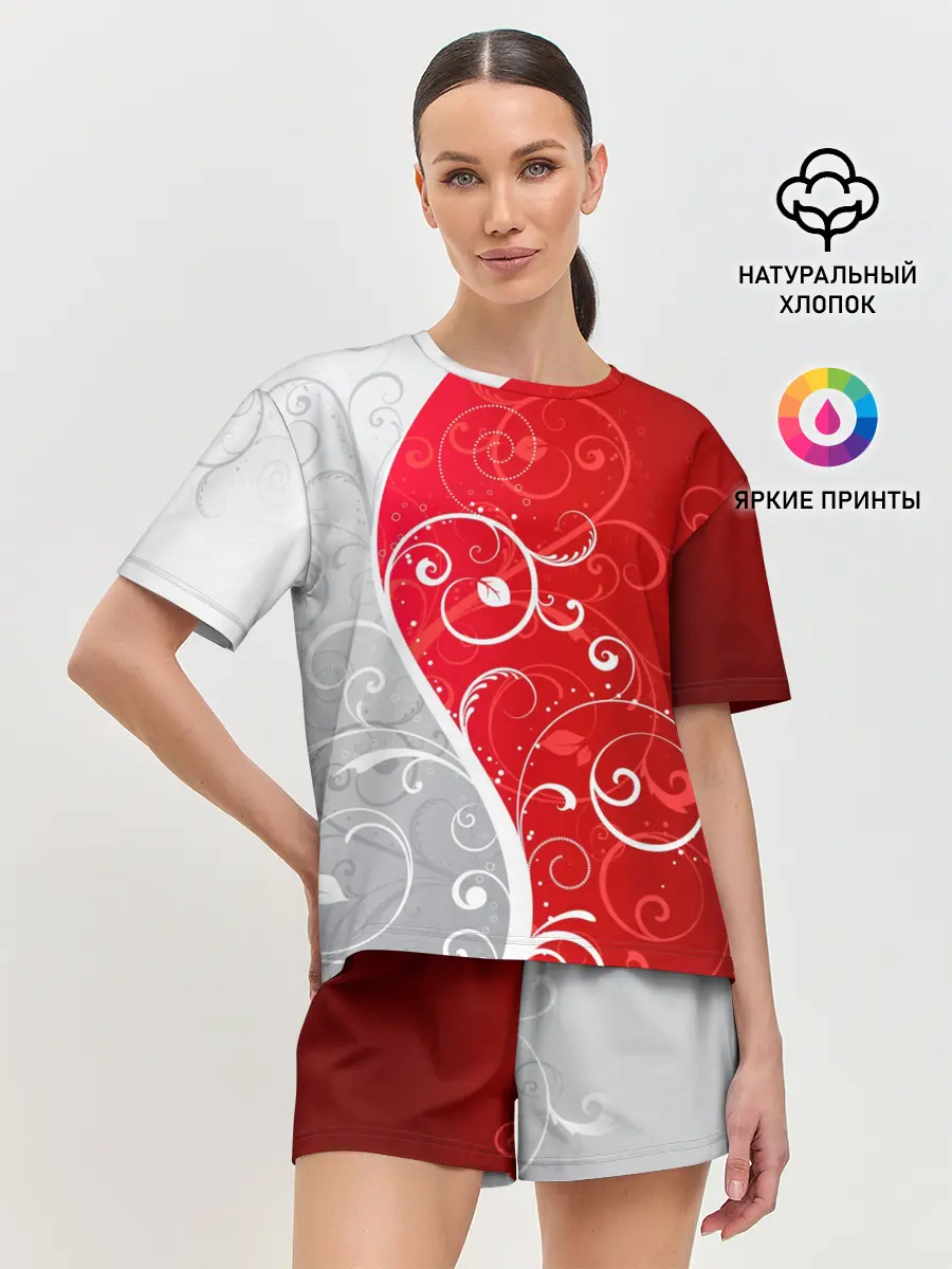 Женская пижама с шортами / КРУЖЕВО