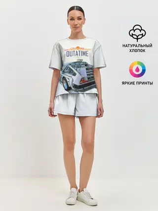 Женская пижама с шортами / De Lorean Outatime