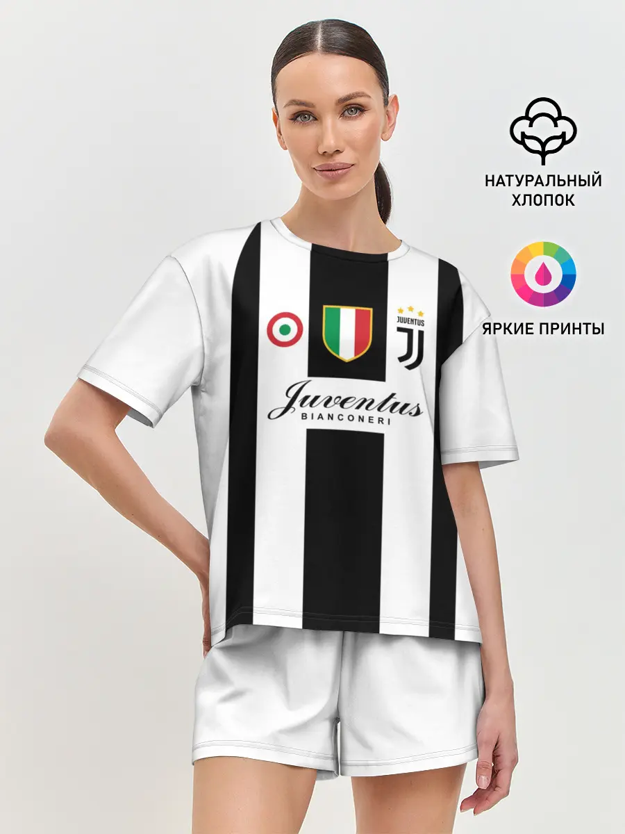 Женская пижама с шортами / JUVENTUS BIANCONERI