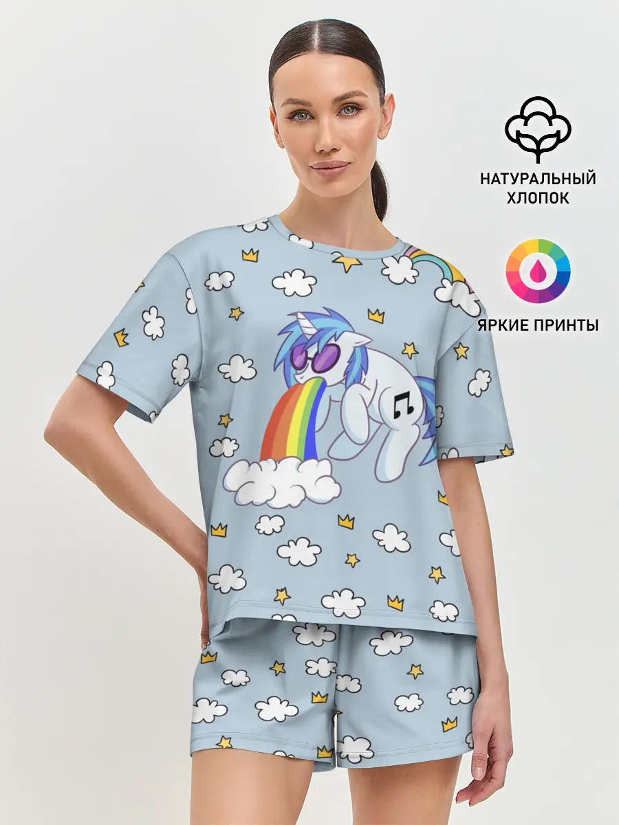 Женская пижама с шортами / Винил Скрэтч