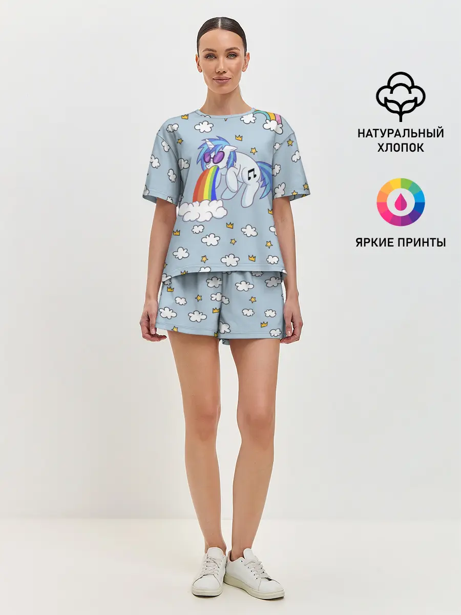 Женская пижама с шортами / Винил Скрэтч