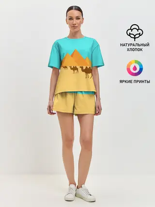 Женская пижама с шортами / Пирамиды Египта