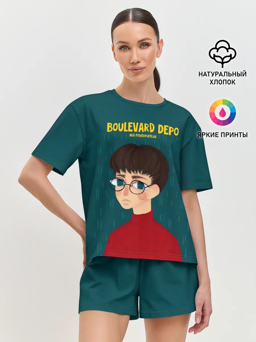 Женская пижама с шортами / Boulevard Depo / Powerpuff Luv