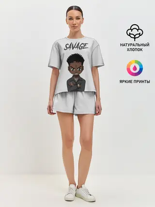 Женская пижама с шортами / 21 Savage