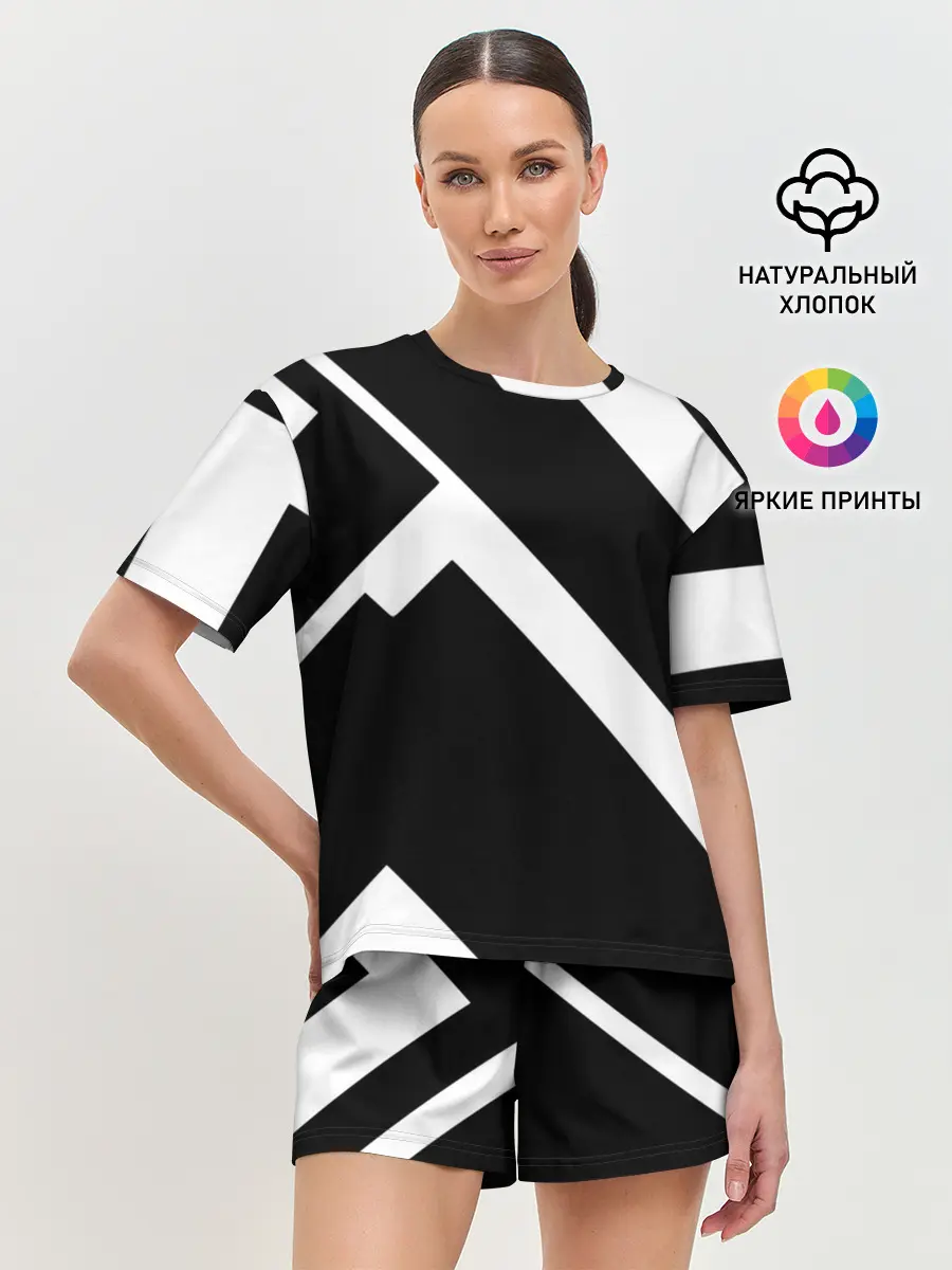 Женская пижама с шортами / Geometry