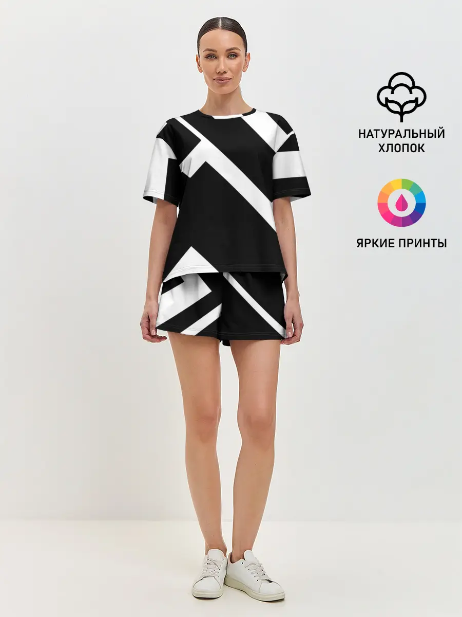 Женская пижама с шортами / Geometry