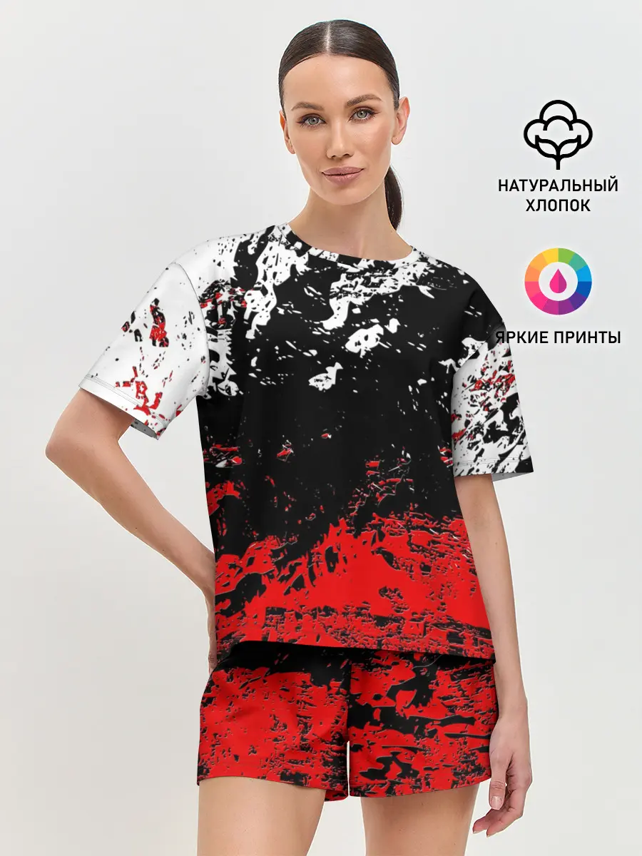 Женская пижама с шортами / БРЫЗГИ КРАСОК