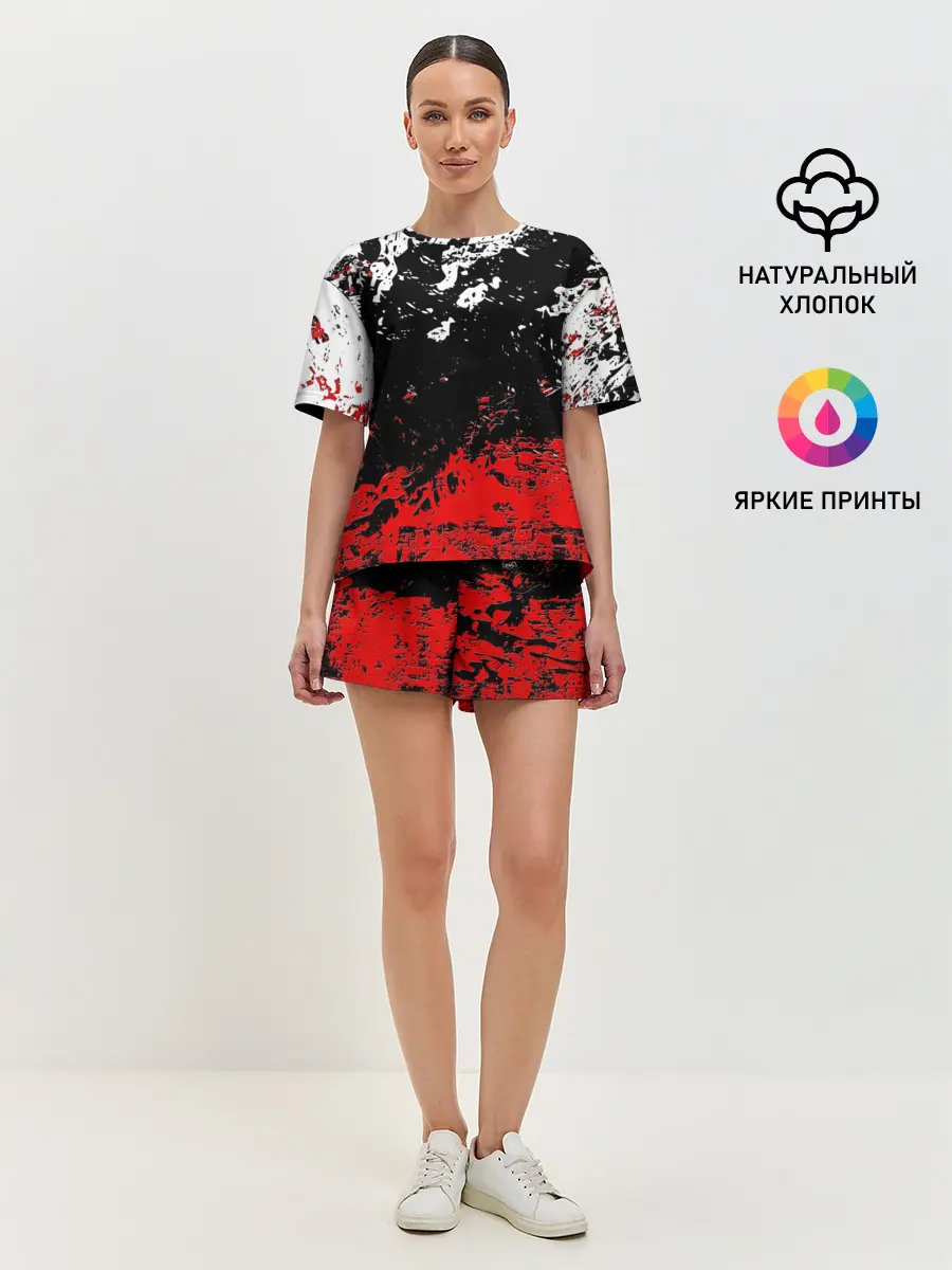 Женская пижама с шортами / БРЫЗГИ КРАСОК
