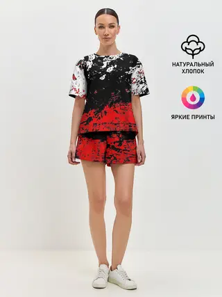 Женская пижама с шортами / БРЫЗГИ КРАСОК