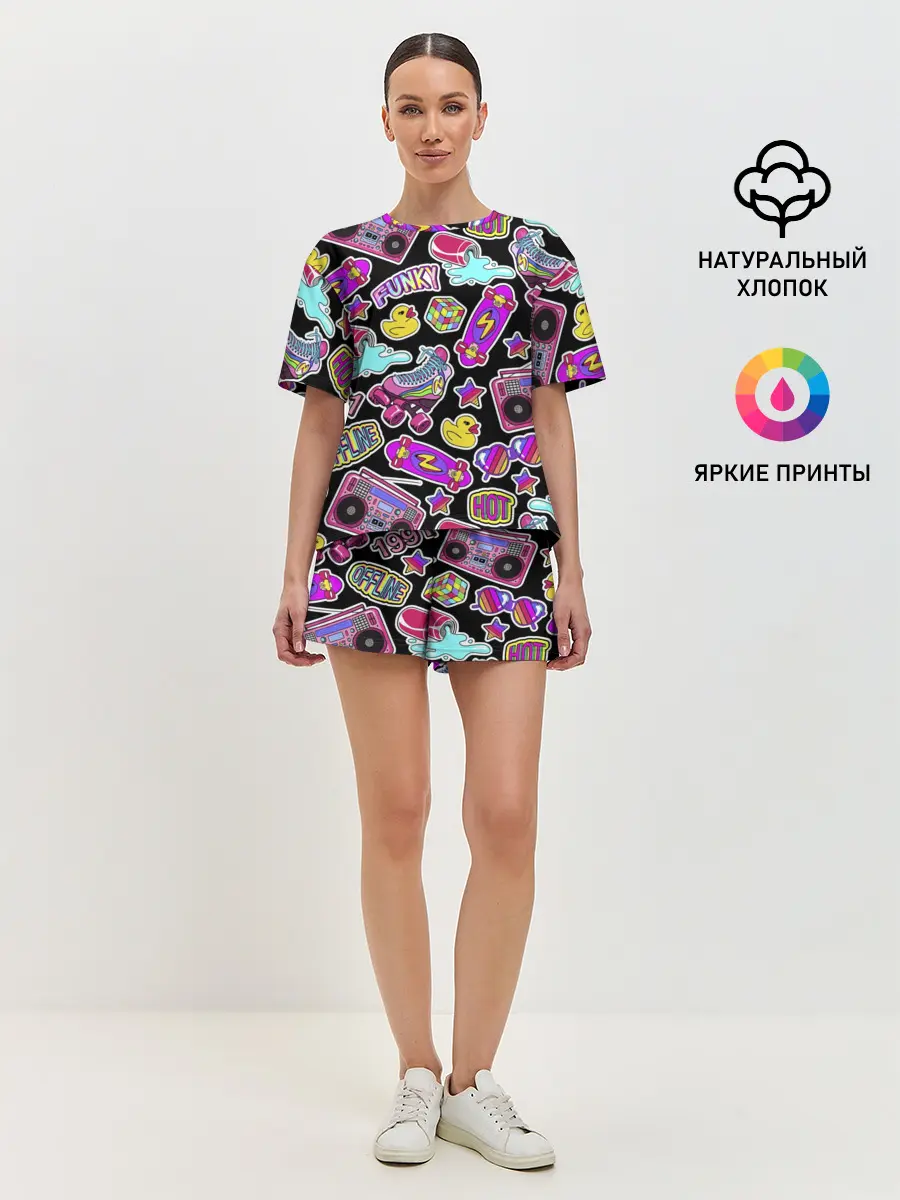 Женская пижама с шортами / Back to 90