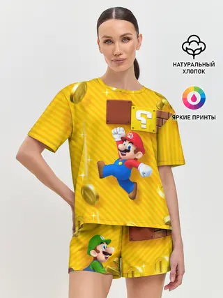 Женская пижама с шортами / Супер Марио