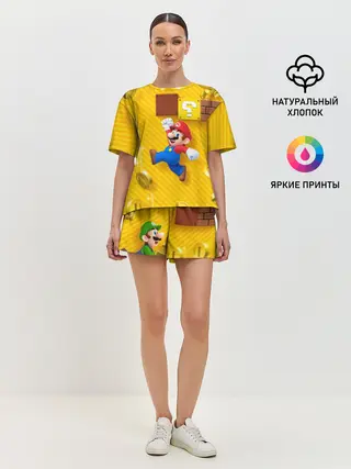 Женская пижама с шортами / Супер Марио