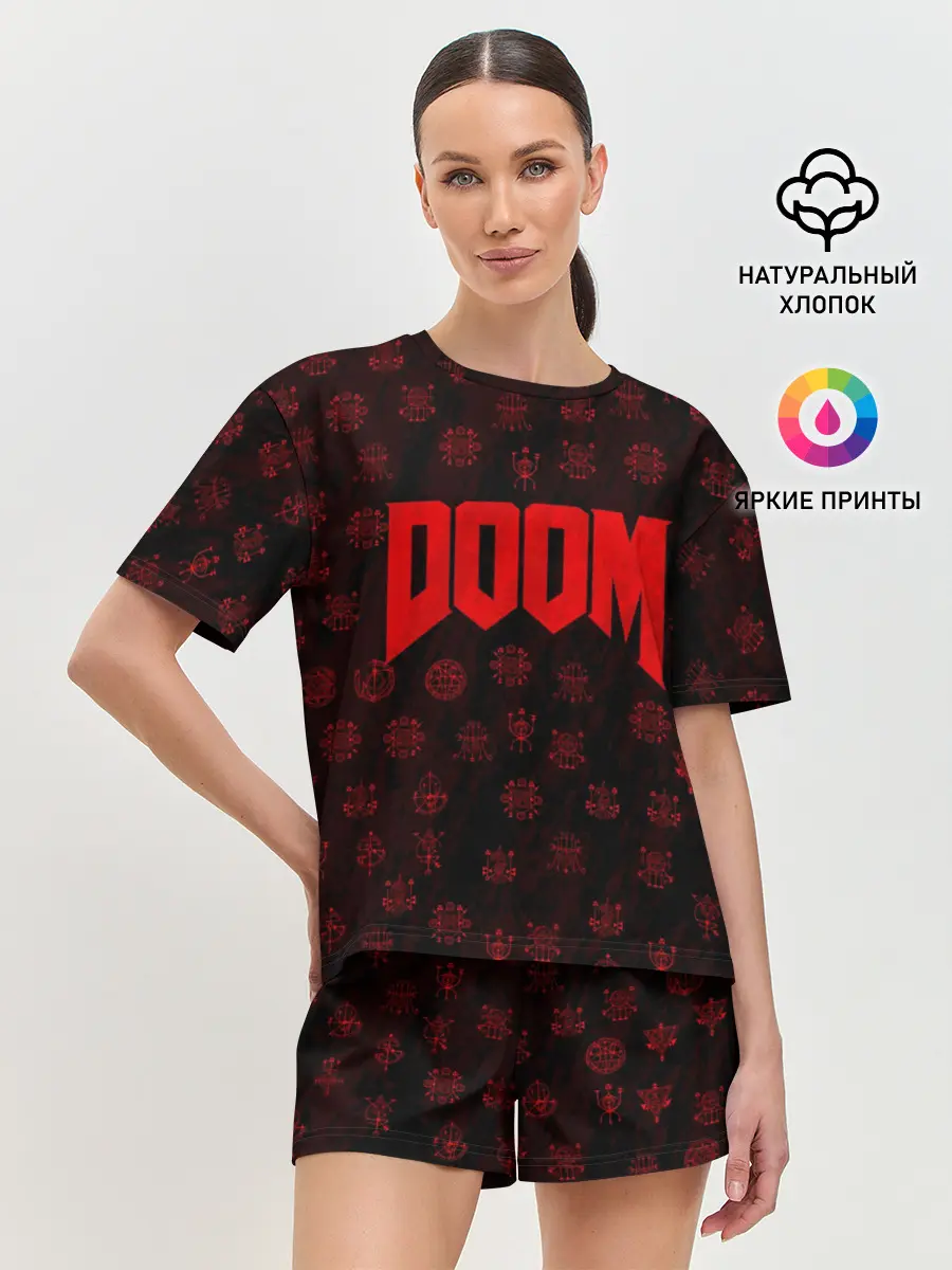 Женская пижама с шортами / DOOM | ДУМ