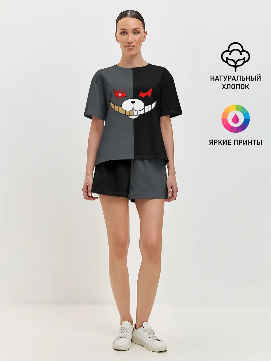 Женская пижама с шортами / KUROKUMA x MONOKUMA